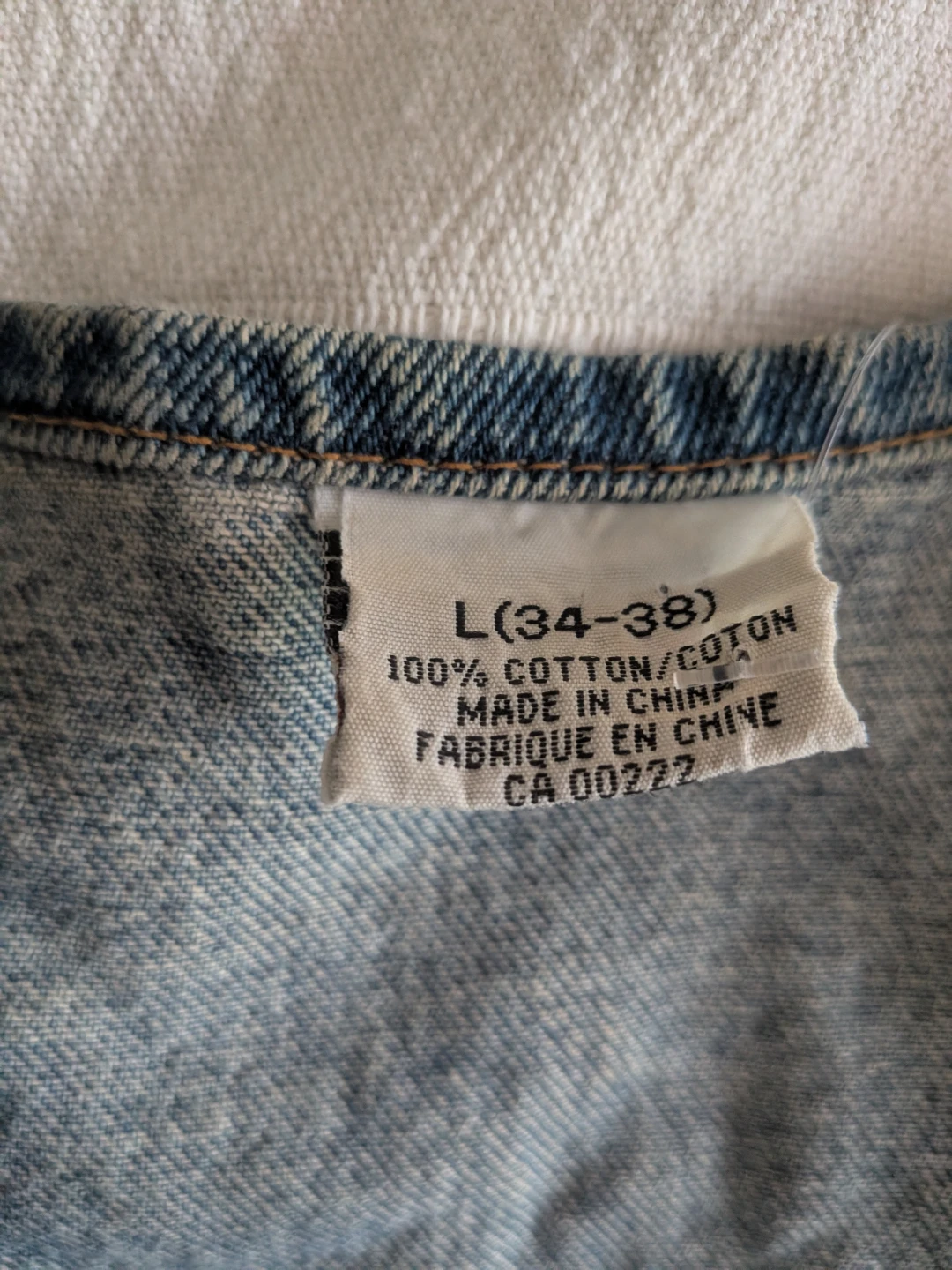 Vintage Denim Vest - Size Large - photo 2
