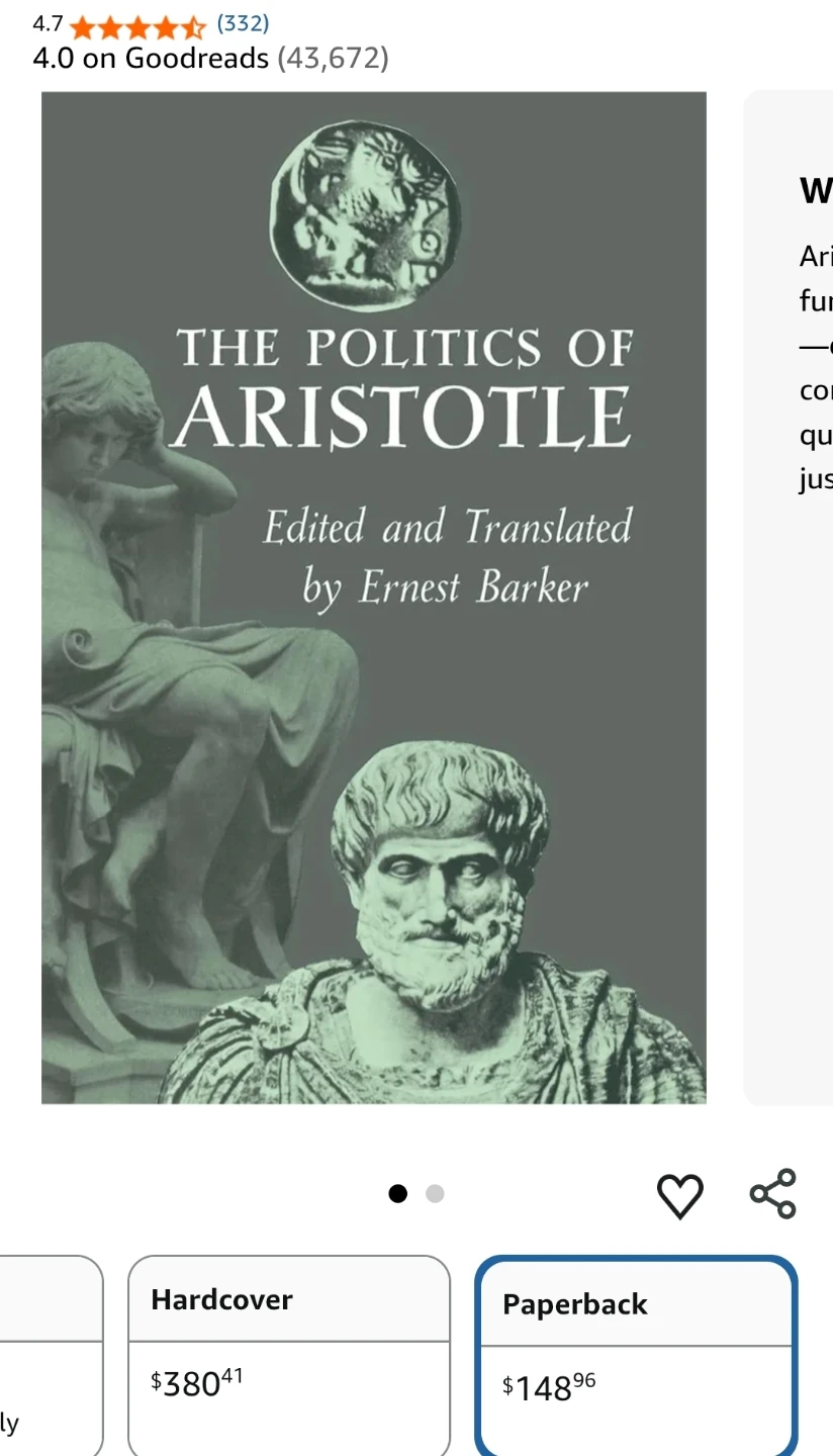 The Politics of Aristotle by Ernest Barker Book - photo 5