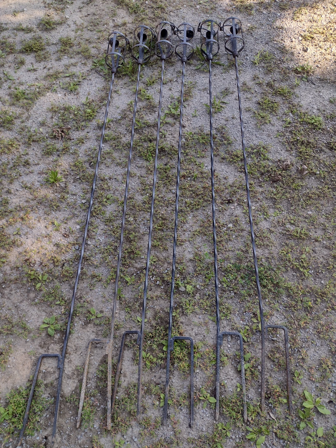 6 Metal Tiki Torches with Citronella Fuel - photo 2