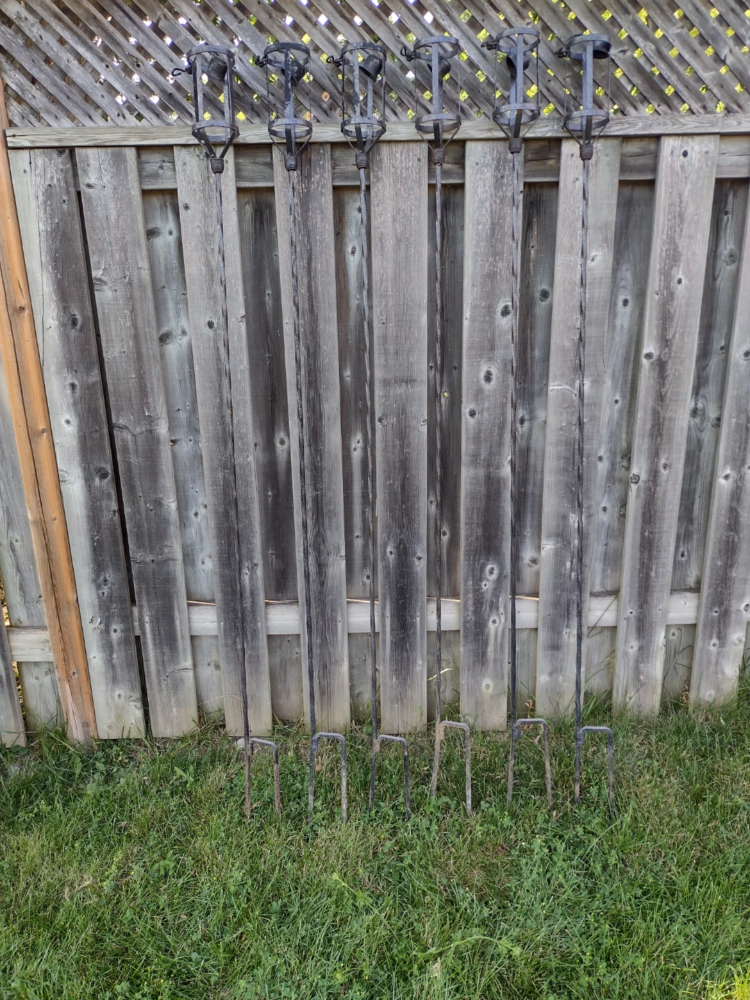6 Metal Tiki Torches with Citronella Fuel - photo 3