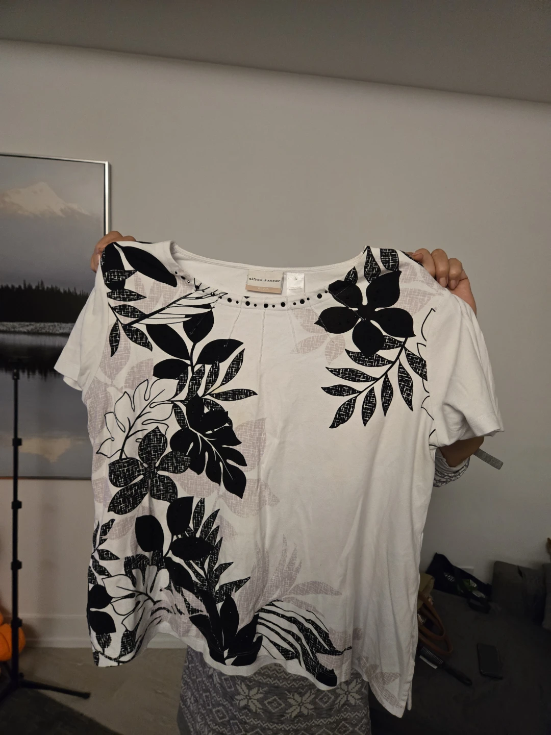 Women's Alfred Dunner White Floral T-Shirt - photo 5