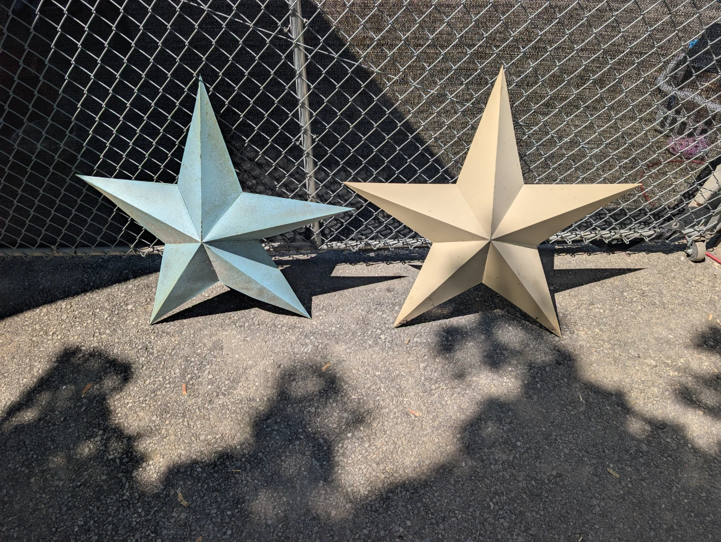 Set of 2 Decorative Metal Stars