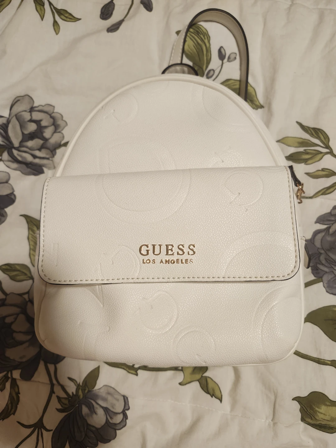White Mini Guess Backpack