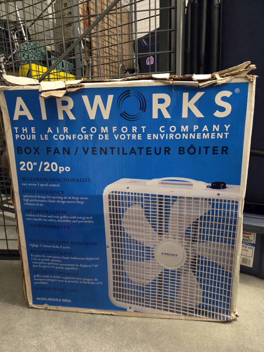 Airworks Box Fan 20 inch