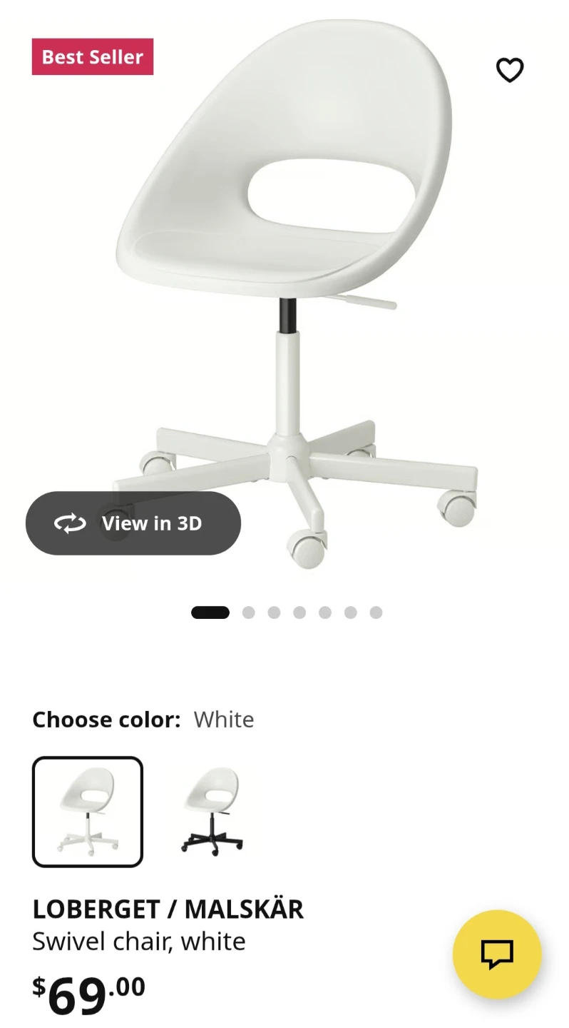 IKEA LOBERGET / MALSKR Swivel Chair