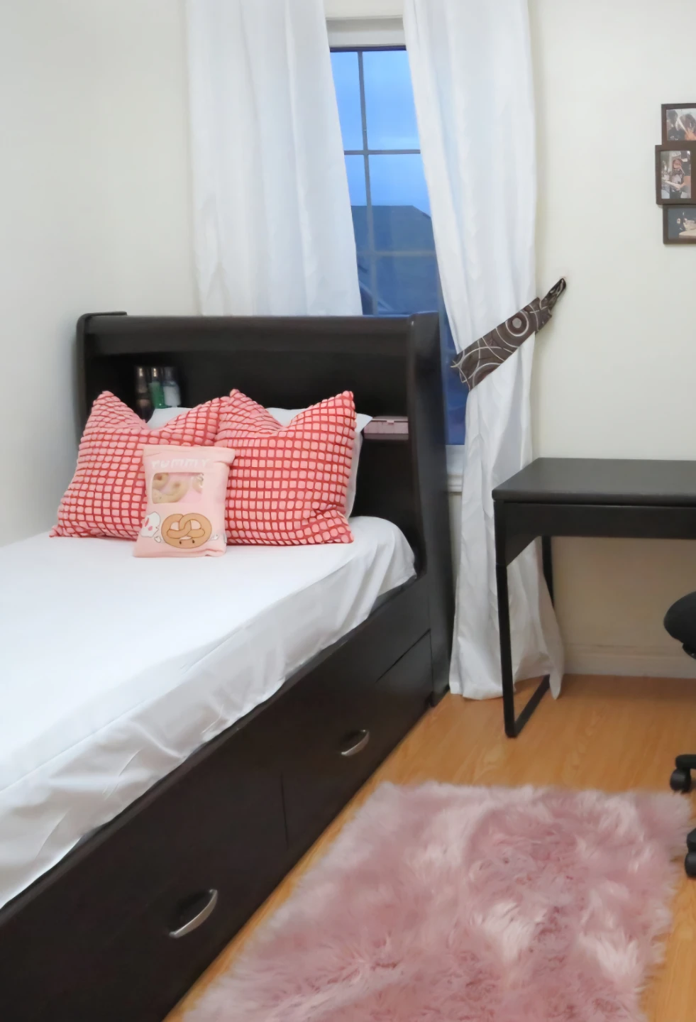 Dark Wood single Bed Frame with Storage Drawers - photo 2
