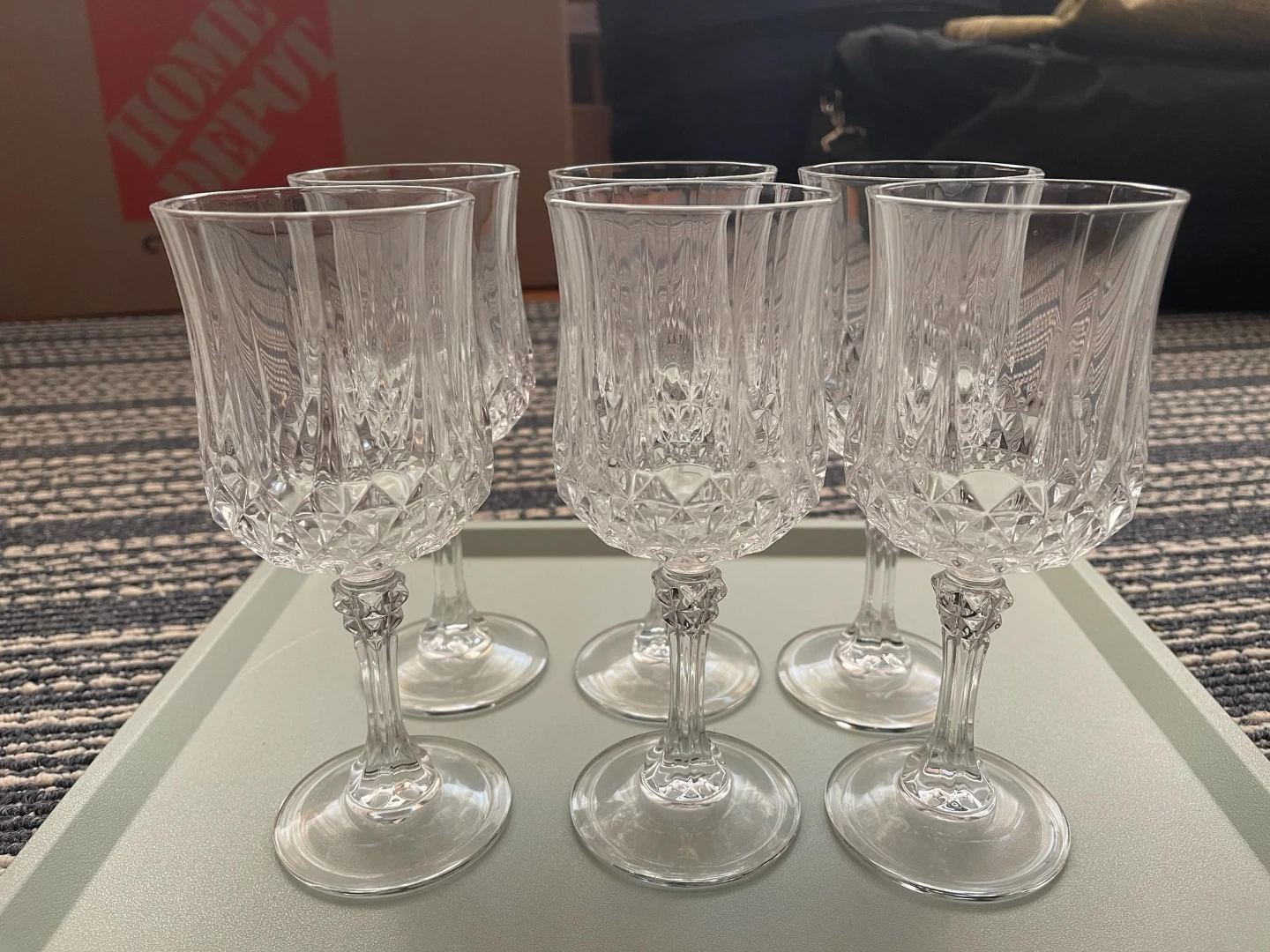 Set of 6 Crystal Wine Glasses - photo 4
