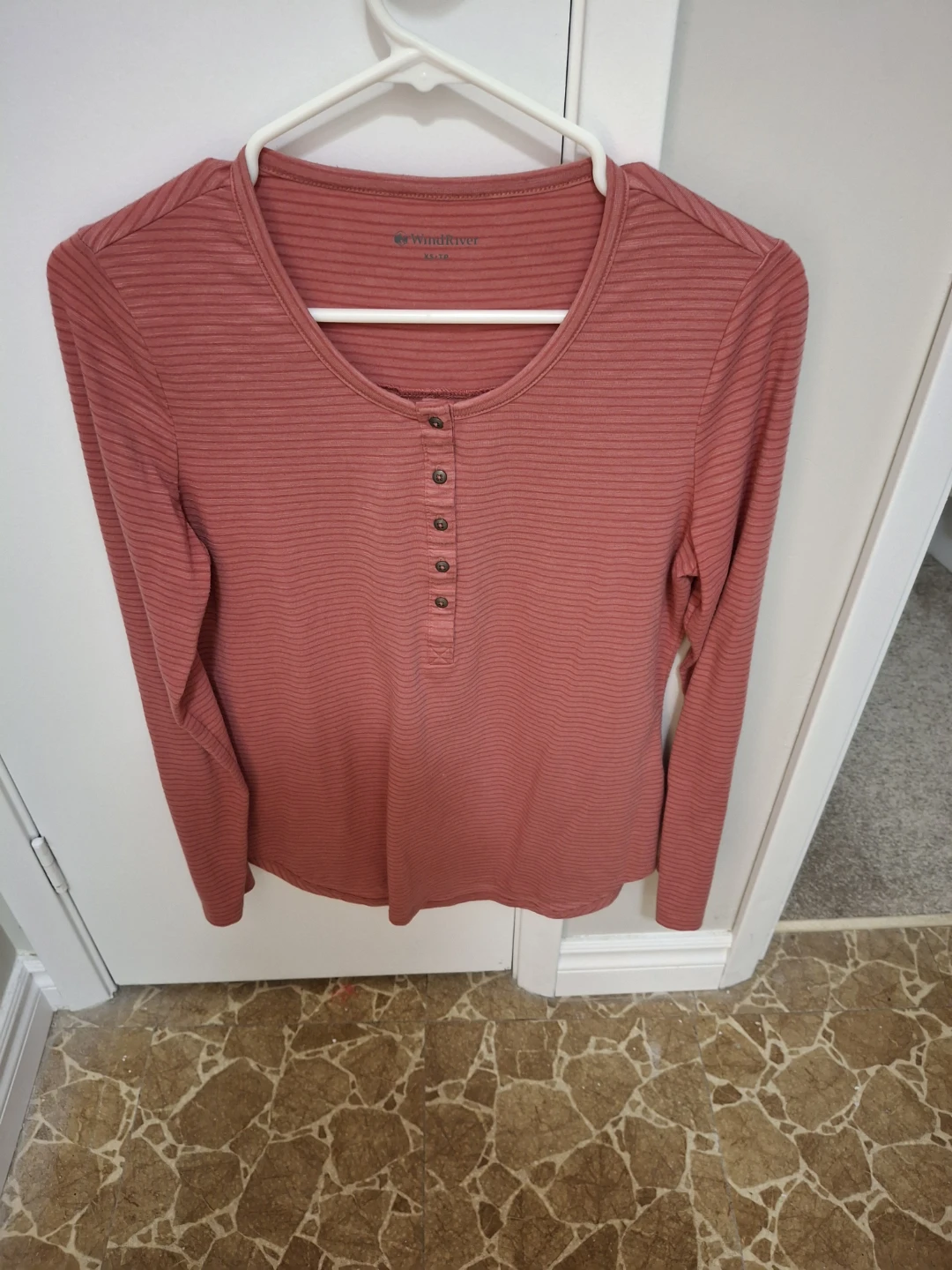 WindRiver Striped Henley Long Sleeve Shirt