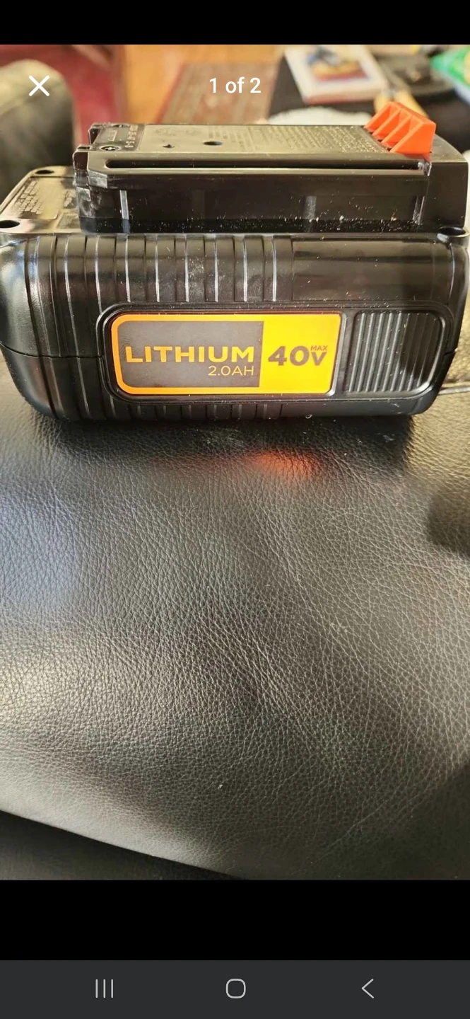 Black & Decker Lithium 40V 2.0Ah Battery