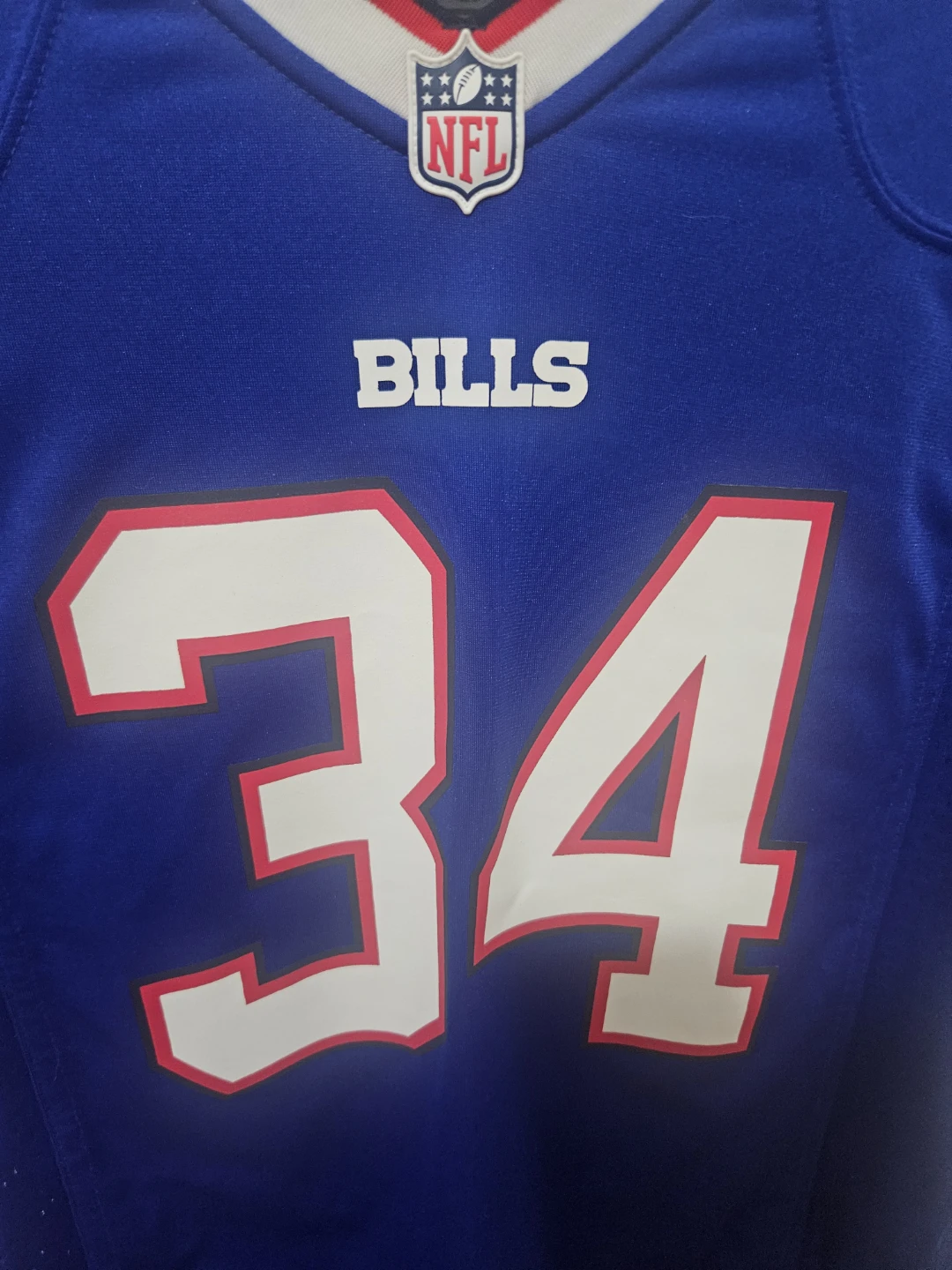 Buffalo Bills NFL official #34 Thomas football Jersey - photo 2