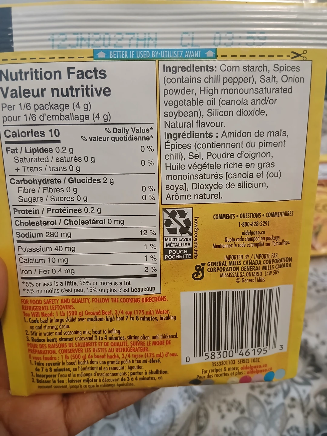 Old El Paso Taco Seasoning Mix (7) - photo 2