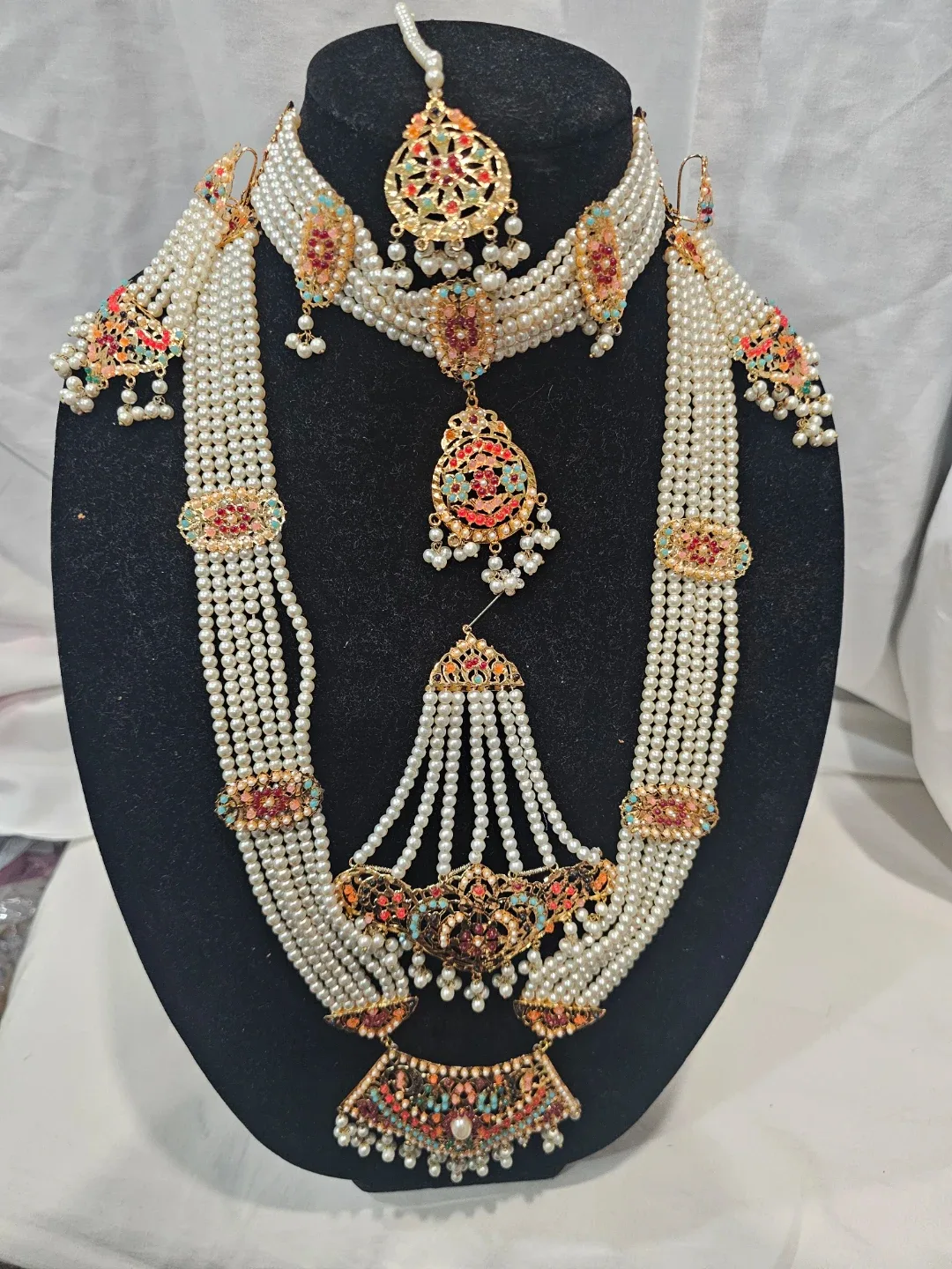 Bridal Jewelry Set - Red and Gold / White and Gold - photo 2