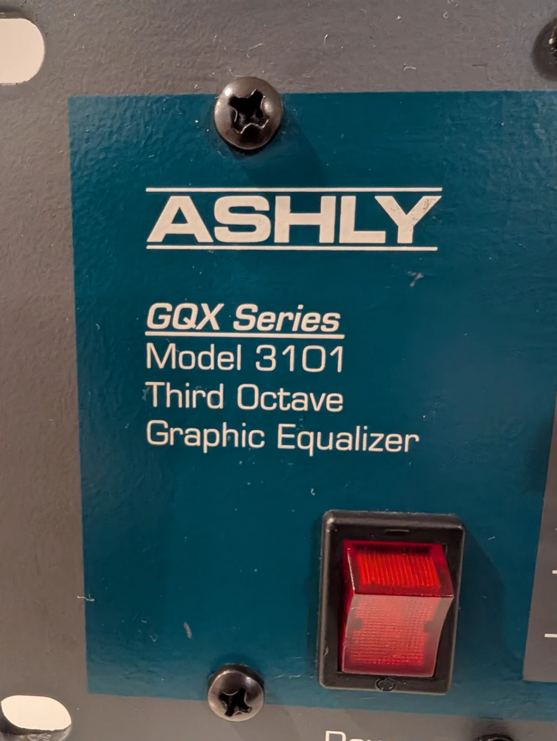 Ashly GQx Series Model 3101 Third Octave Graphic Equalizer - photo 2