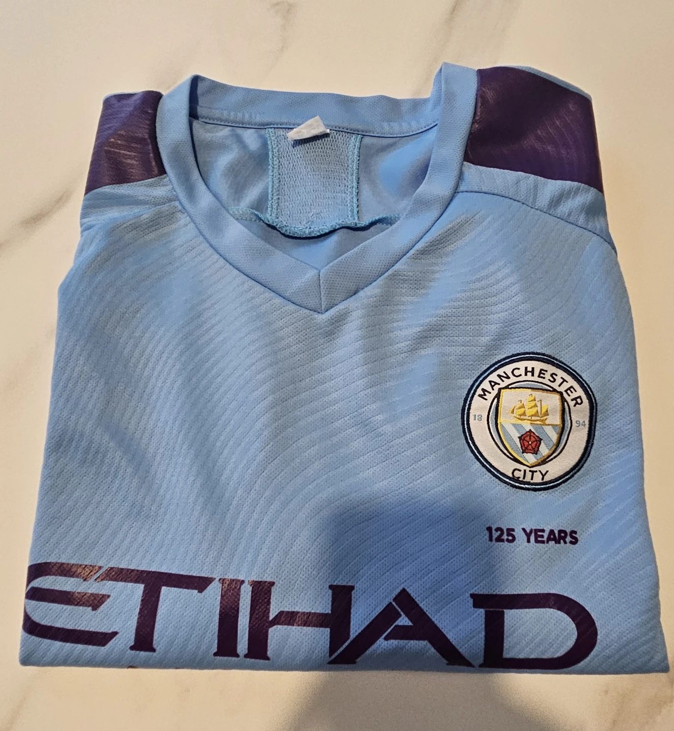Manchester City 2018/19 Premier League Champions Jersey - photo 2