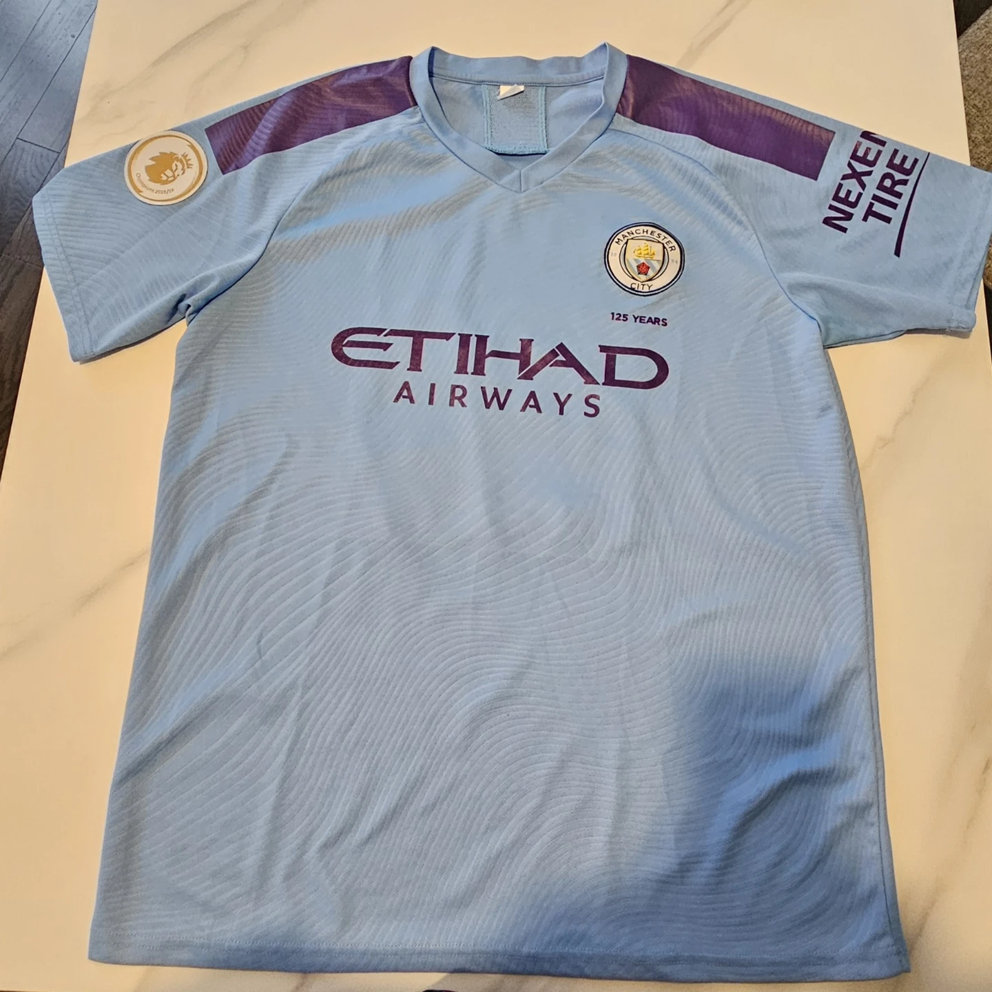 Manchester City 2018/19 Premier League Champions Jersey - photo 3