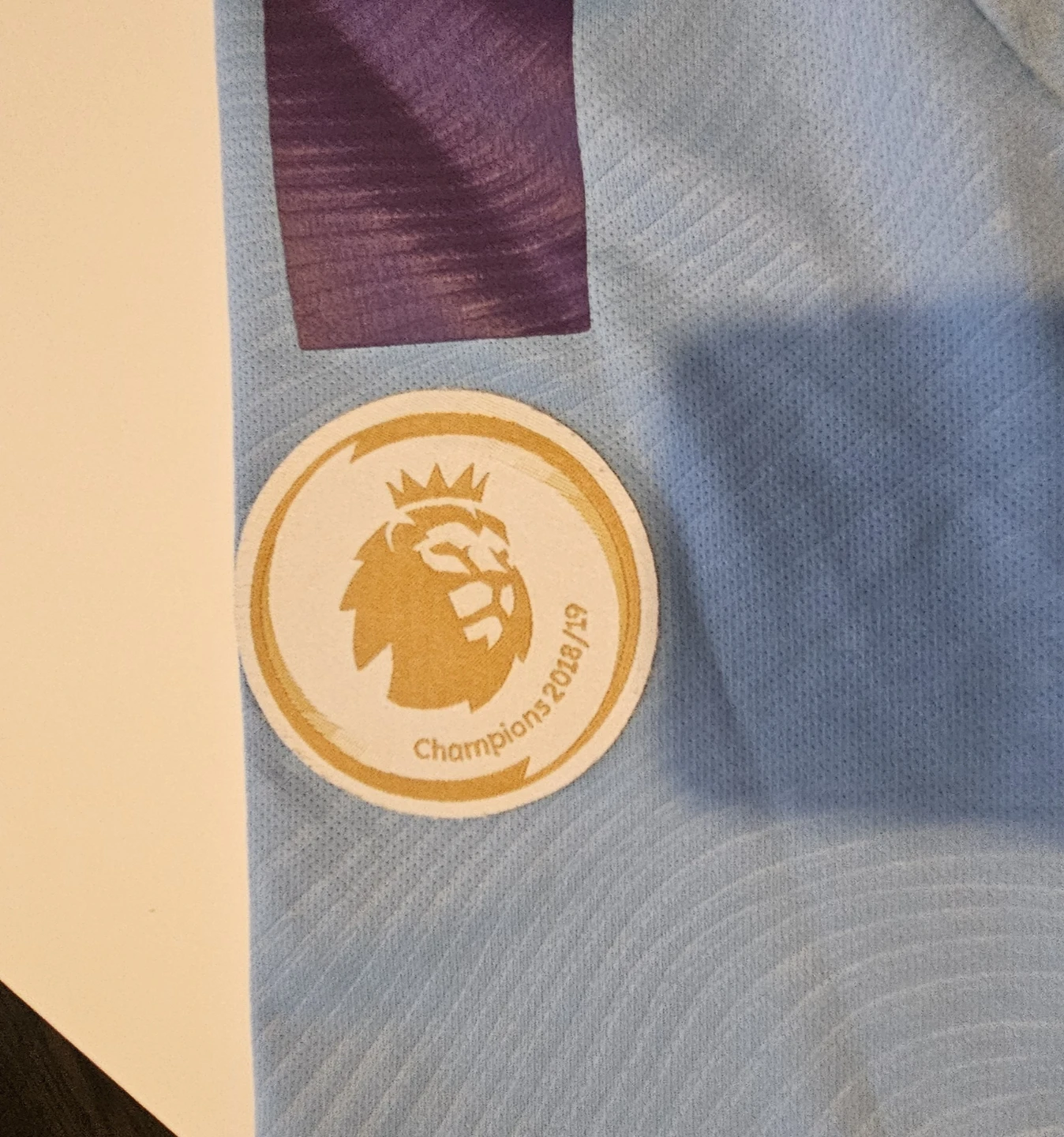Manchester City 2018/19 Premier League Champions Jersey - photo 4