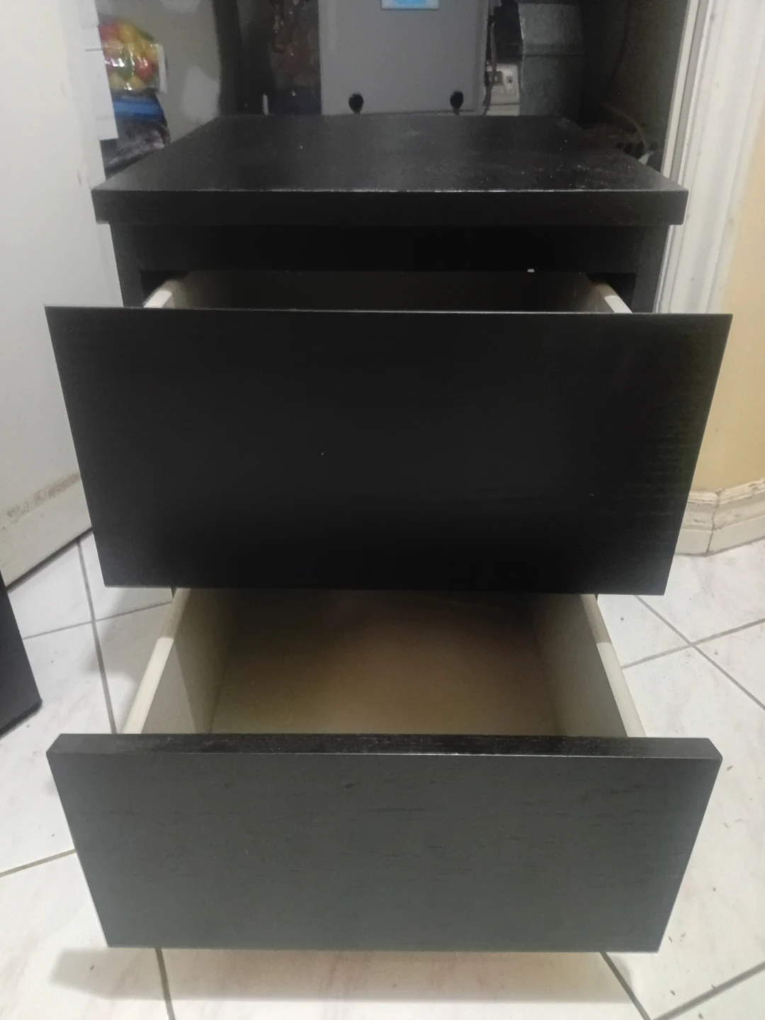 Black 2-Drawer Storage Cabinet - photo 3