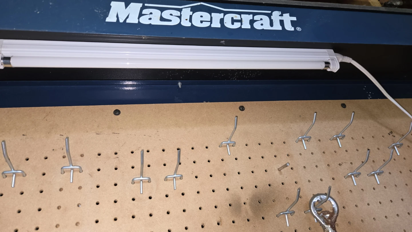 Mastercraft Workbench with Pegboard and Light - photo 2