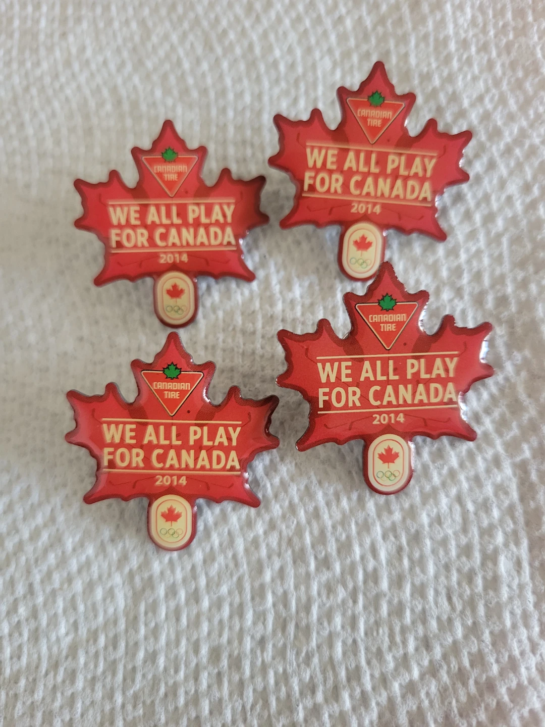 Canadian Tire 'We All Play For Canada' Pins (2014)