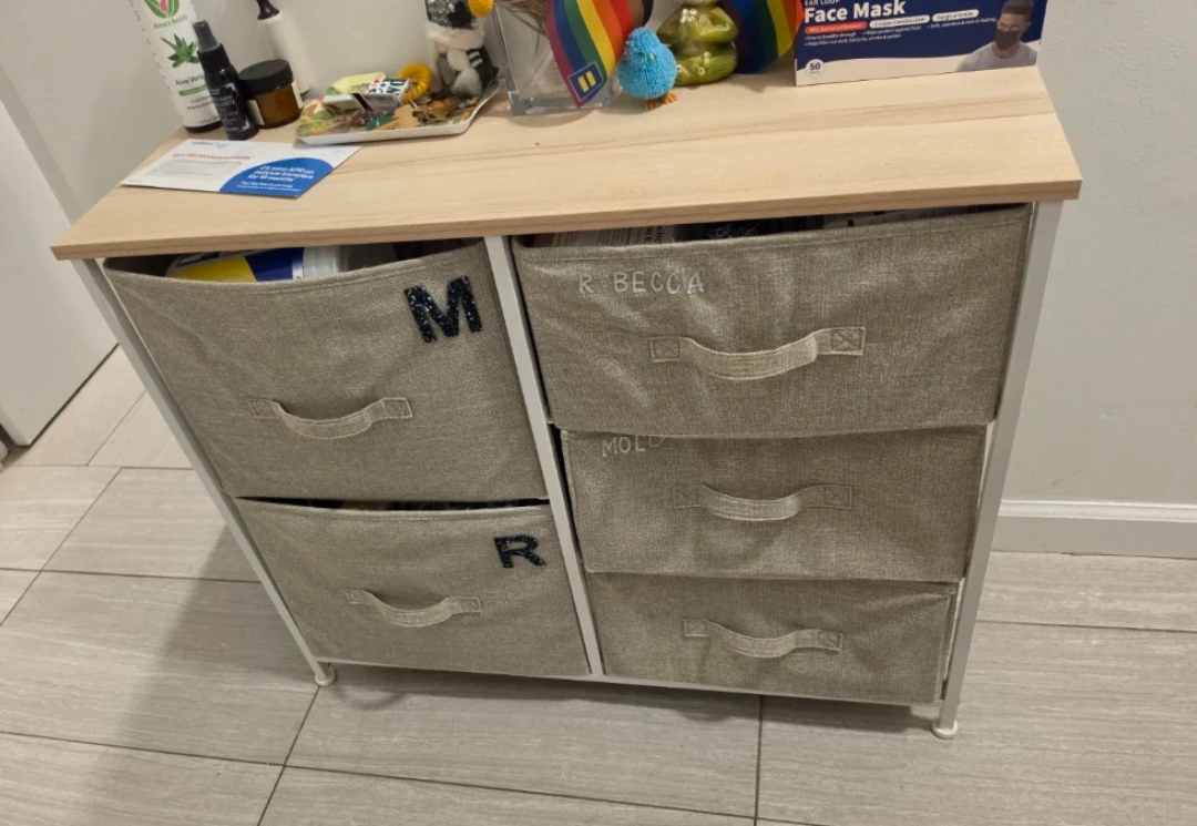 Storage bin sideboard