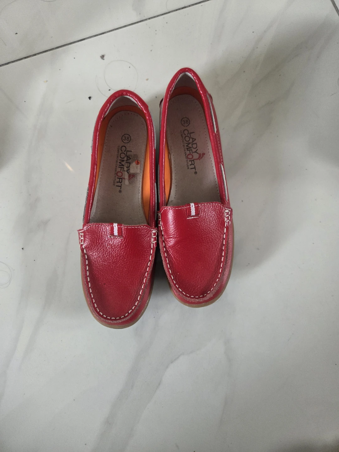 Lady Comfort Red Loafers - Size 38 - photo 2