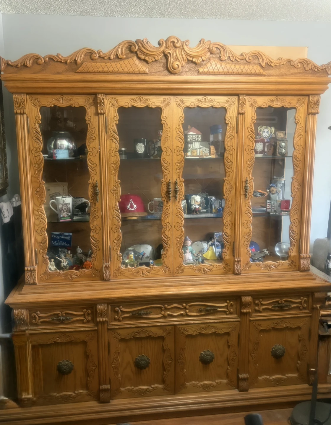 Antique Wooden China Cabinet