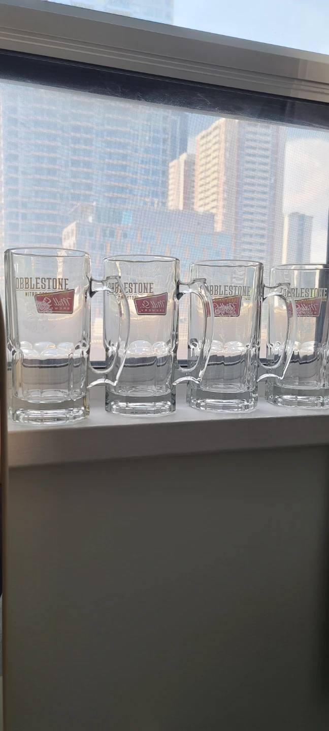 Set of 4 Jumbo Mill St. Brewery Cobblestone Stout Beer Mugs - photo 2