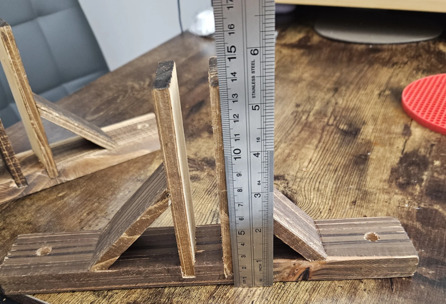Folding Room Divider Stand, 2pcs Wood - photo 3