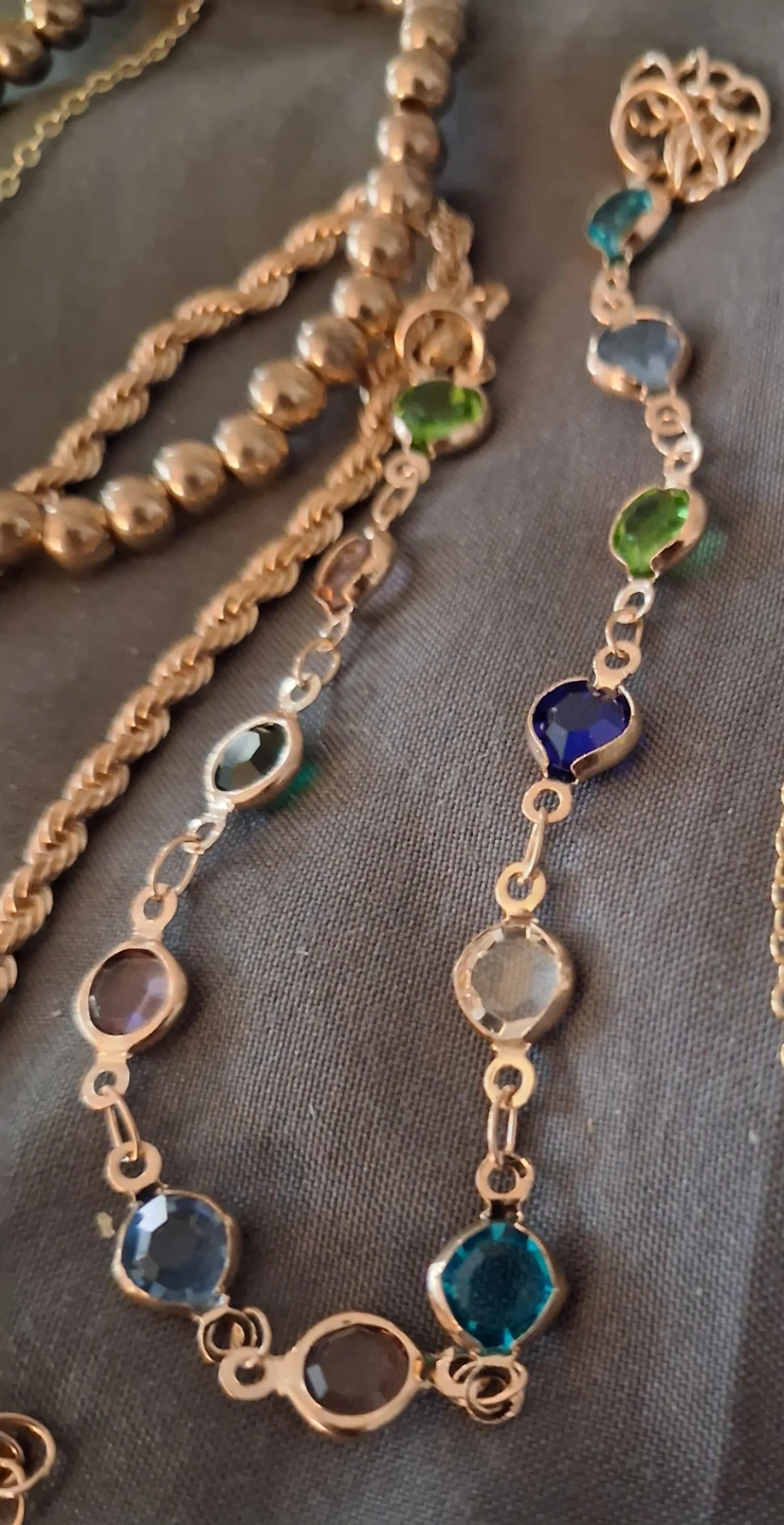 Gold Tone Necklaces Set with Bow and Gem Accents - photo 4