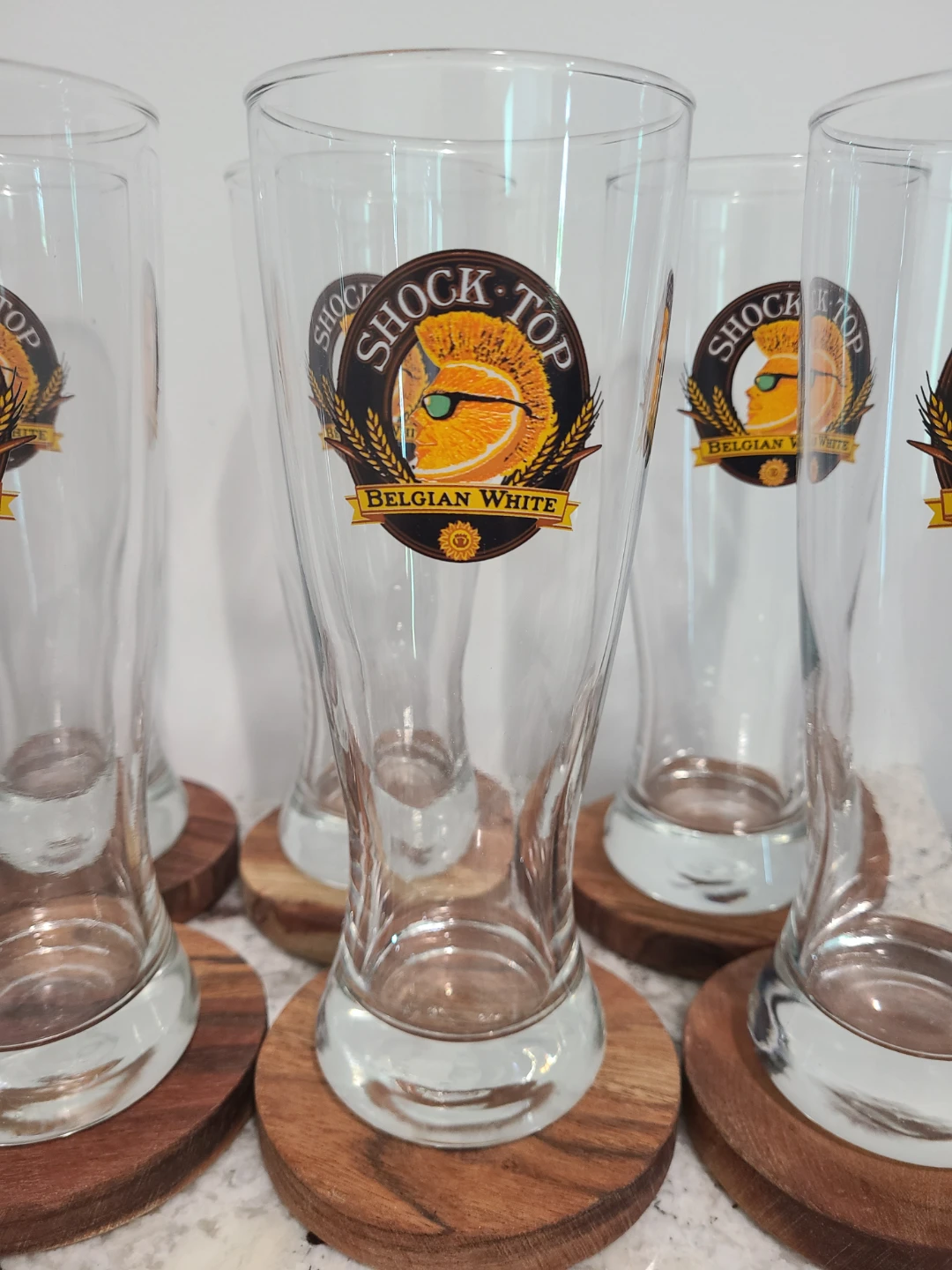 Shock Top Belgian White Beer Glasses (Set of 6)