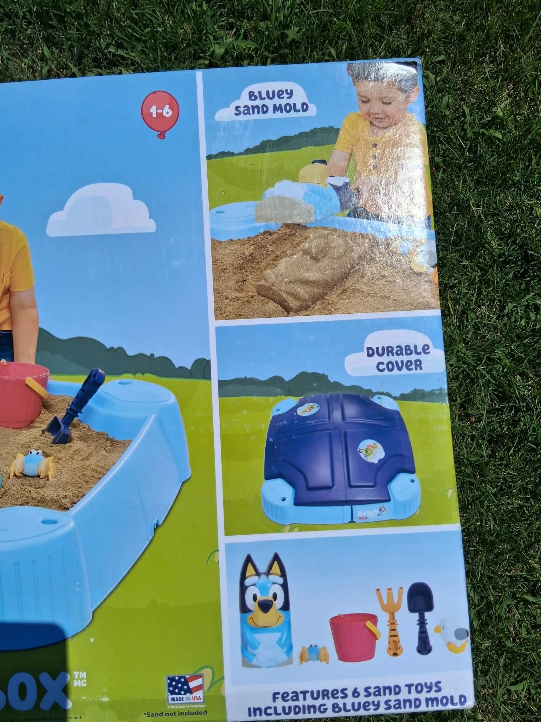 Little Tikes Bluey Beach Day Sandbox with Accessories