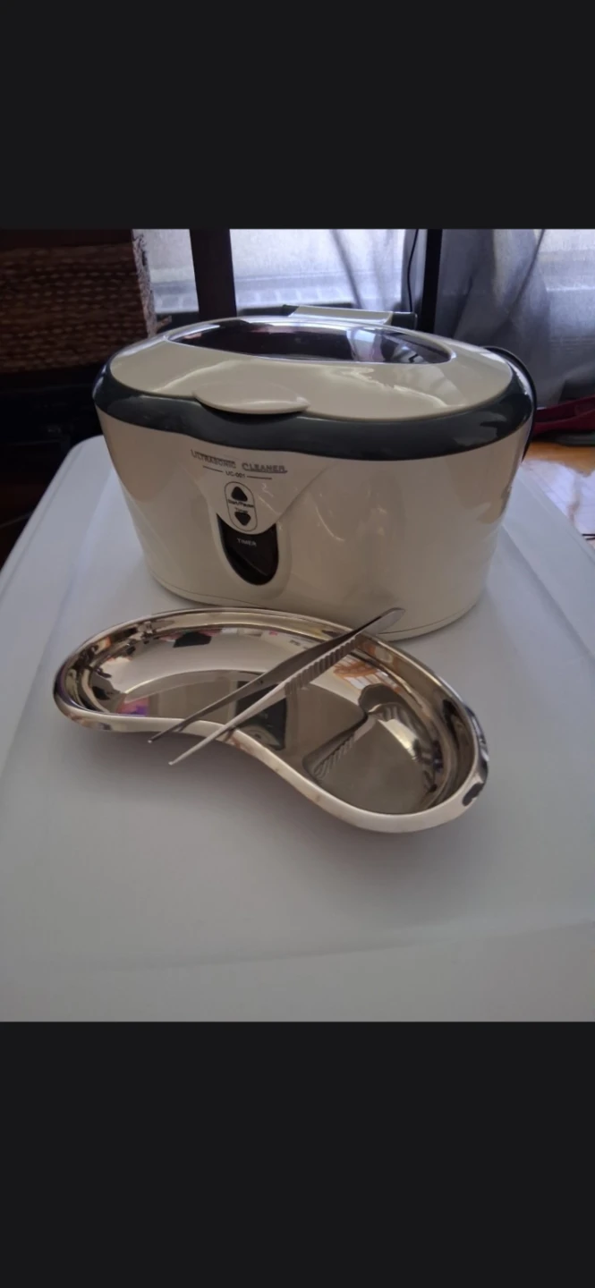 Ultrasonic Cleaner with Tweezers and Tray