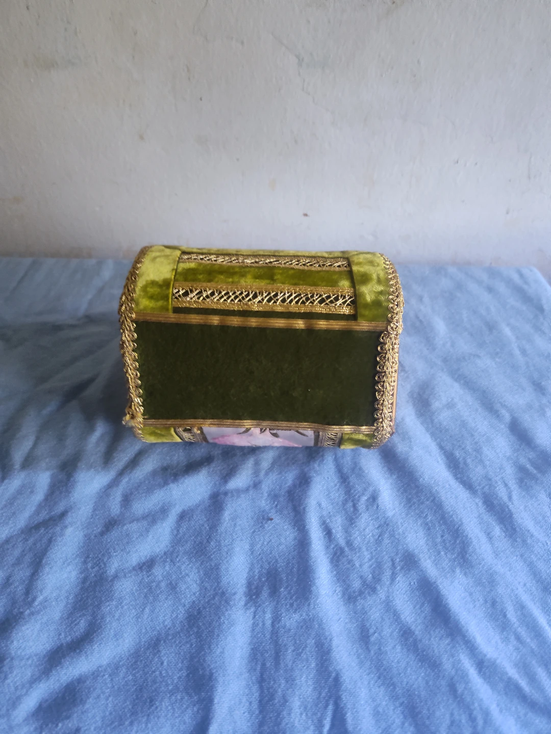 Vintage Toni Cotton Palm Beach Beaded Trinket Box - photo 4