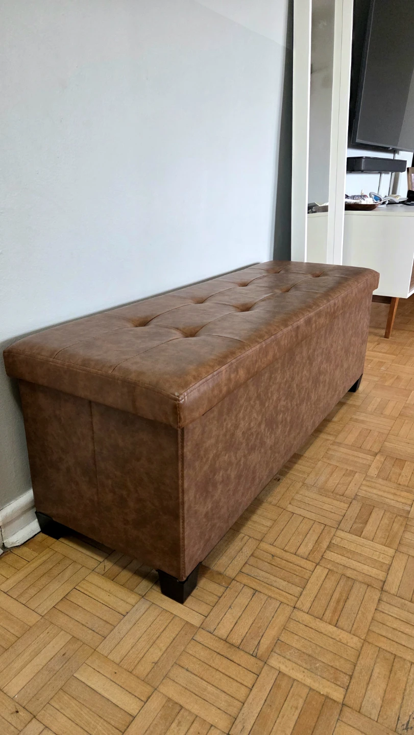 43" Entryway Padded Bench Storage *new