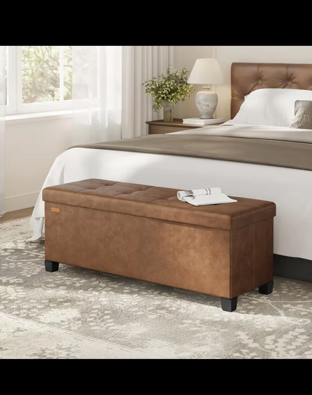 43" Entryway Padded Bench Storage *new - photo 5