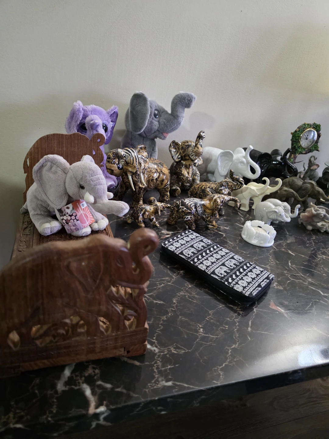 Collection of Elephant Figurines and Plush Toys - photo 2