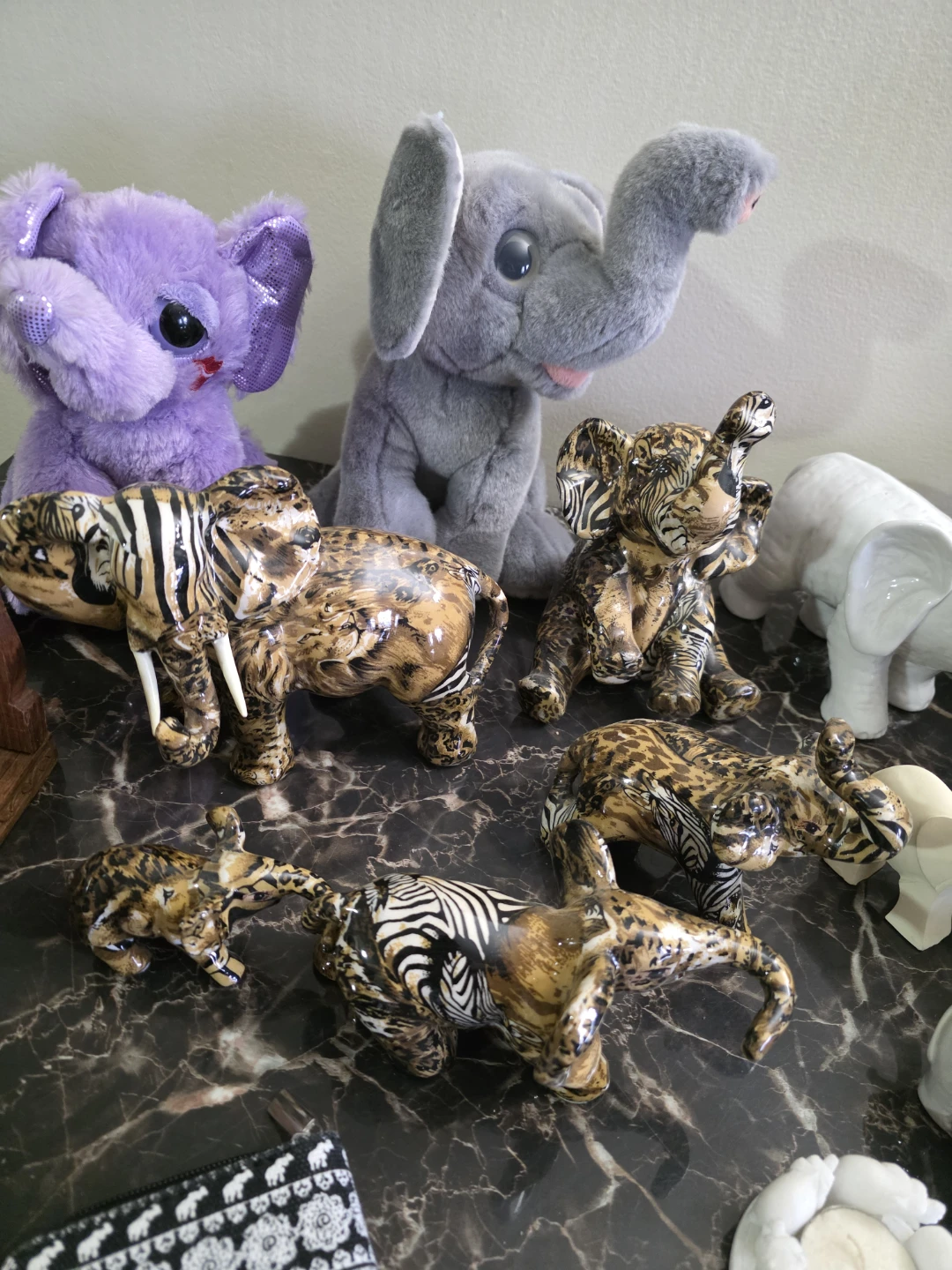 Collection of Elephant Figurines and Plush Toys - photo 3