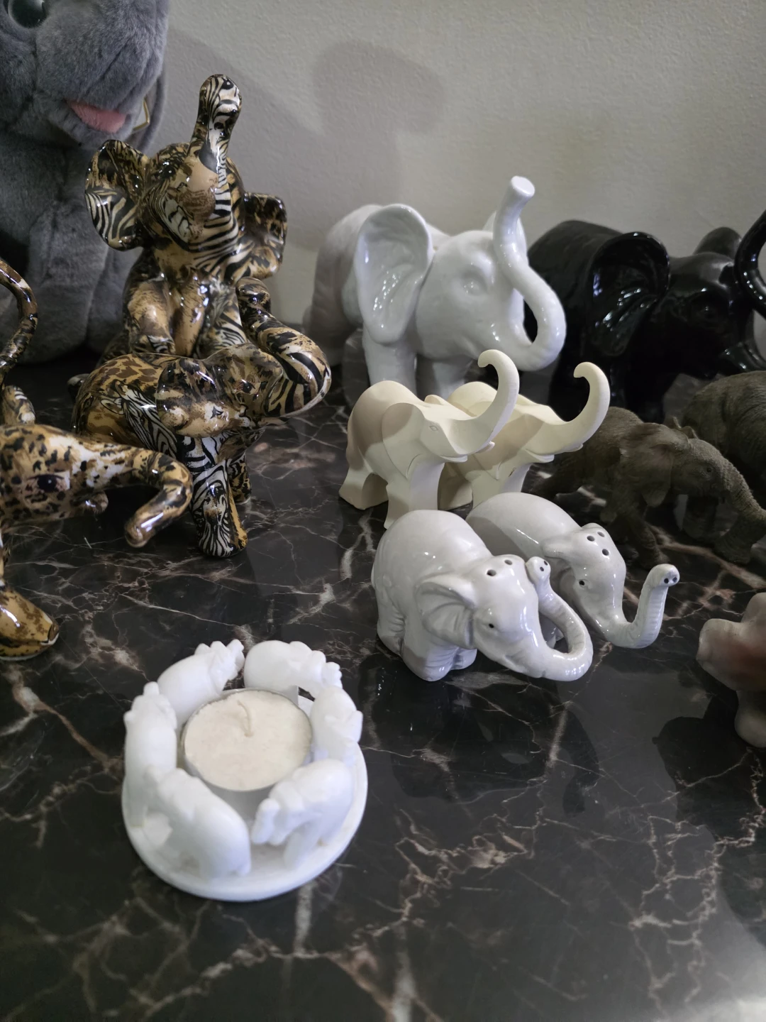 Collection of Elephant Figurines and Plush Toys - photo 4