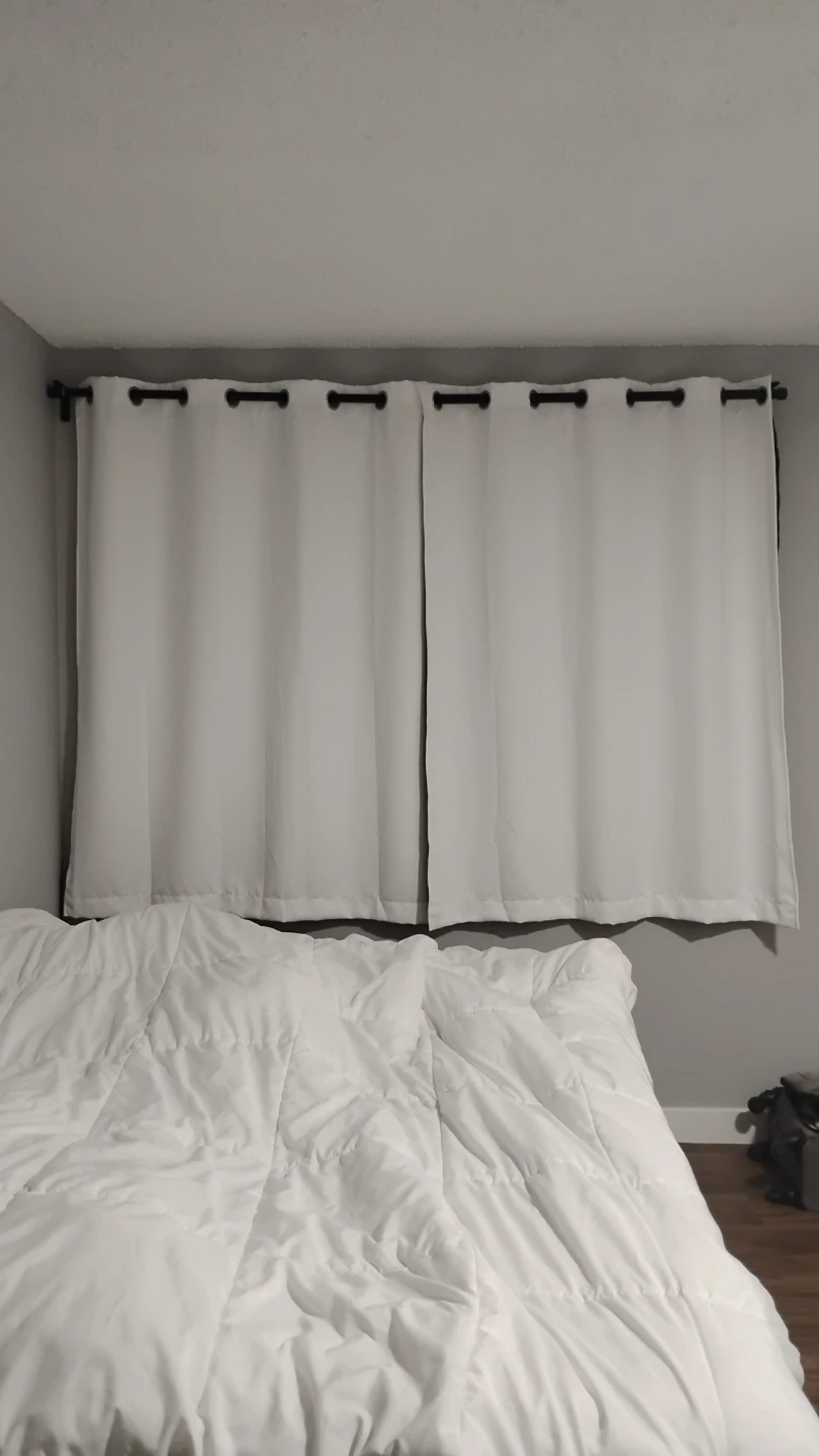 100% Blackout Curtains (52W x 63L, 2 Panels)