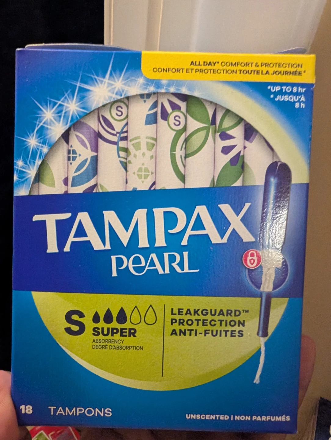 Tampax Pearl Super Absorbency Tampons (18 Count)