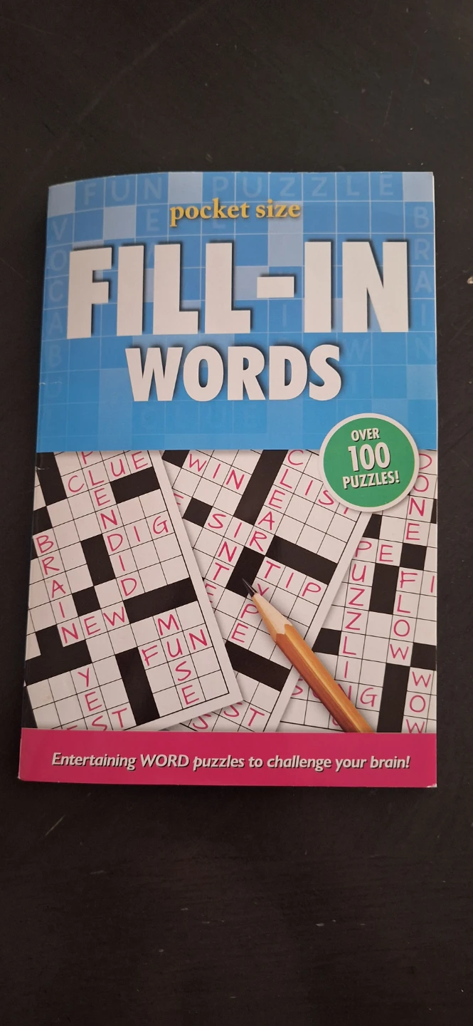 Pocket Size Fill-In Words Puzzle Book