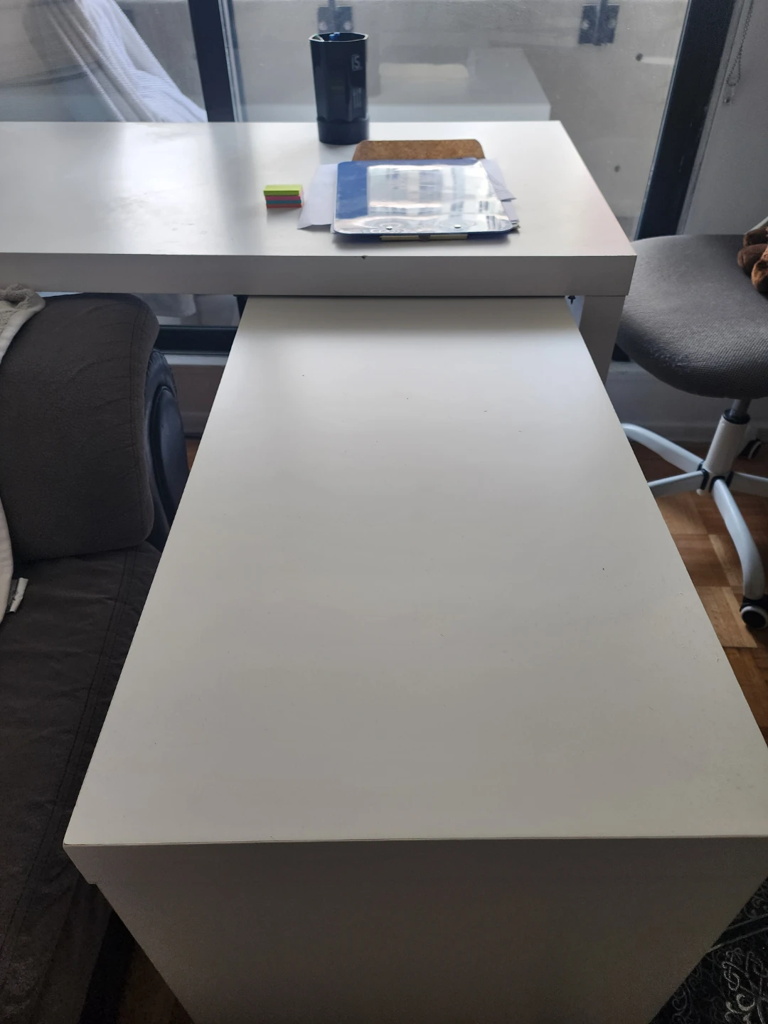 Title Modern White L-Shaped Office Desk - photo 5