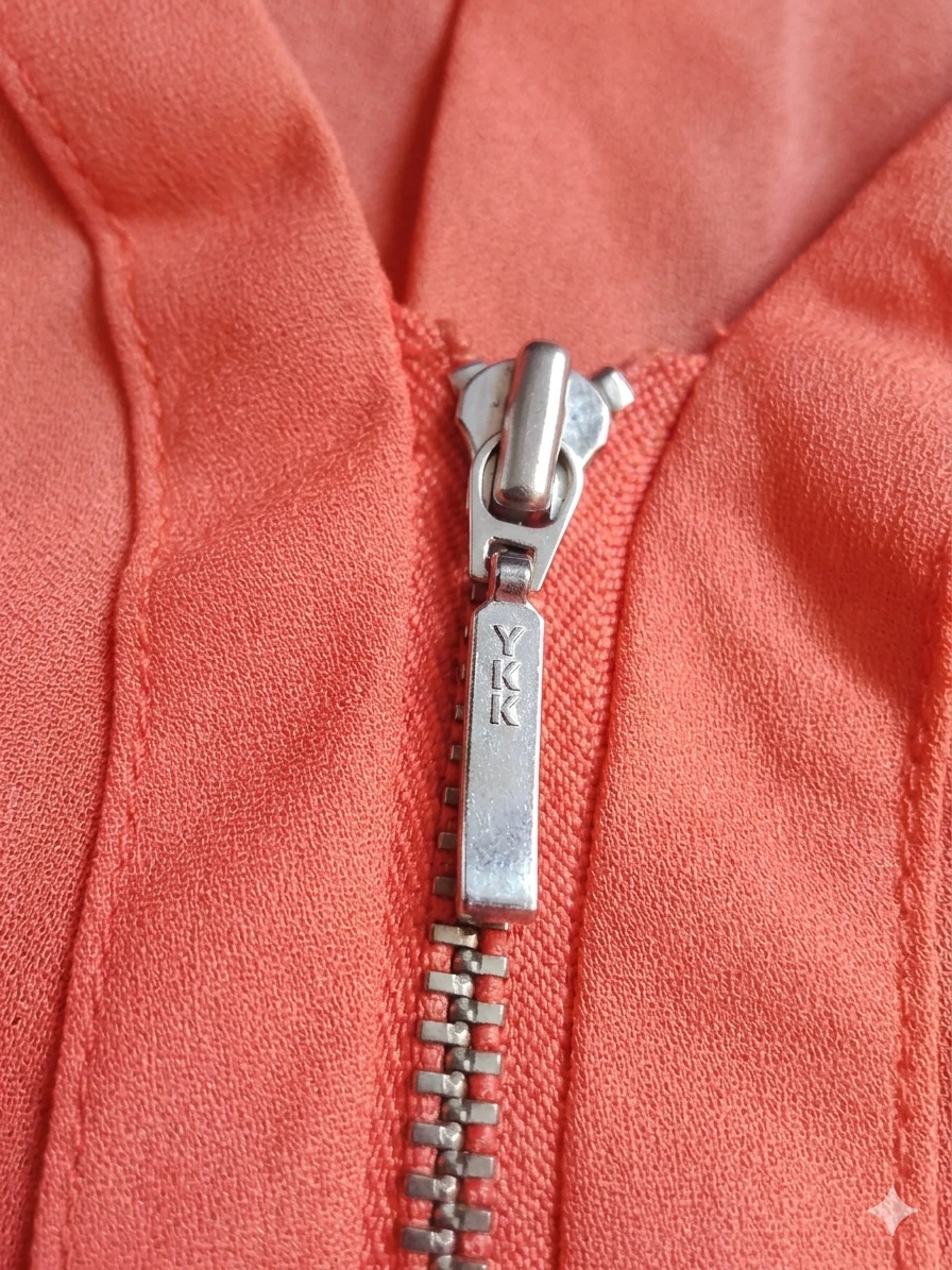 Coral sleeveless top with YKK zipper - photo 2