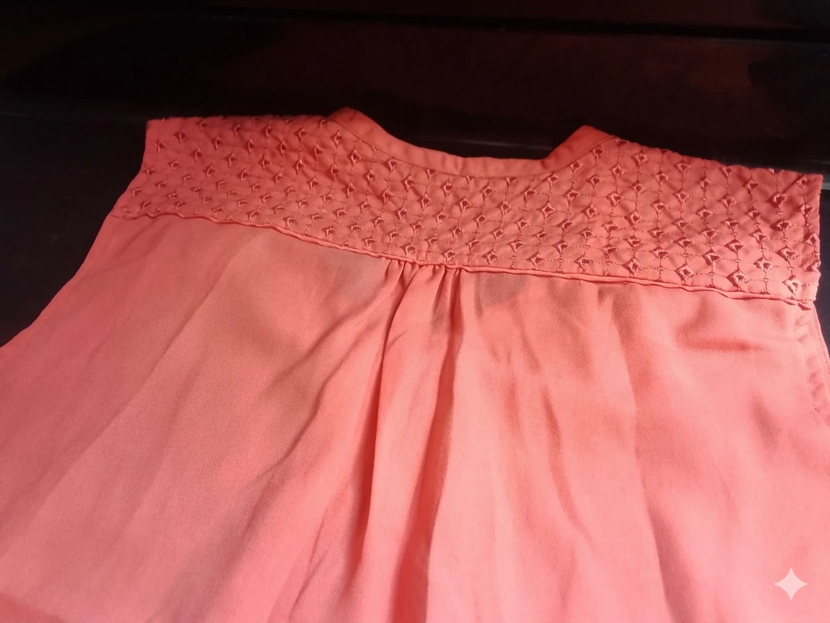 Coral sleeveless top with YKK zipper - photo 4
