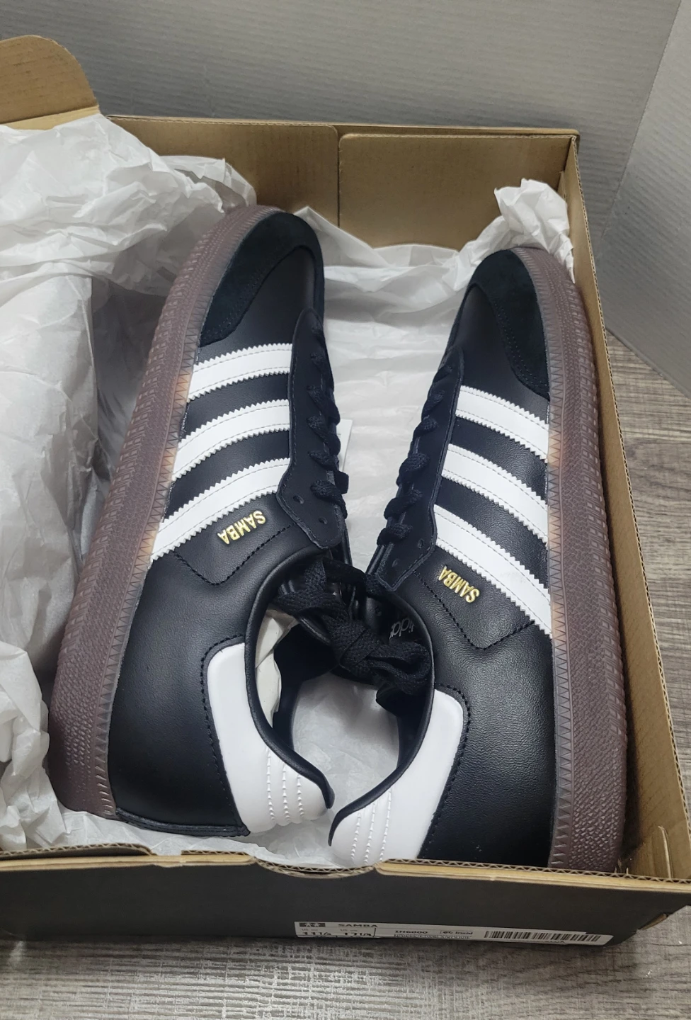 Adidas Samba Classic Shoes Black White Gum Sole Size 11.5 - photo 5