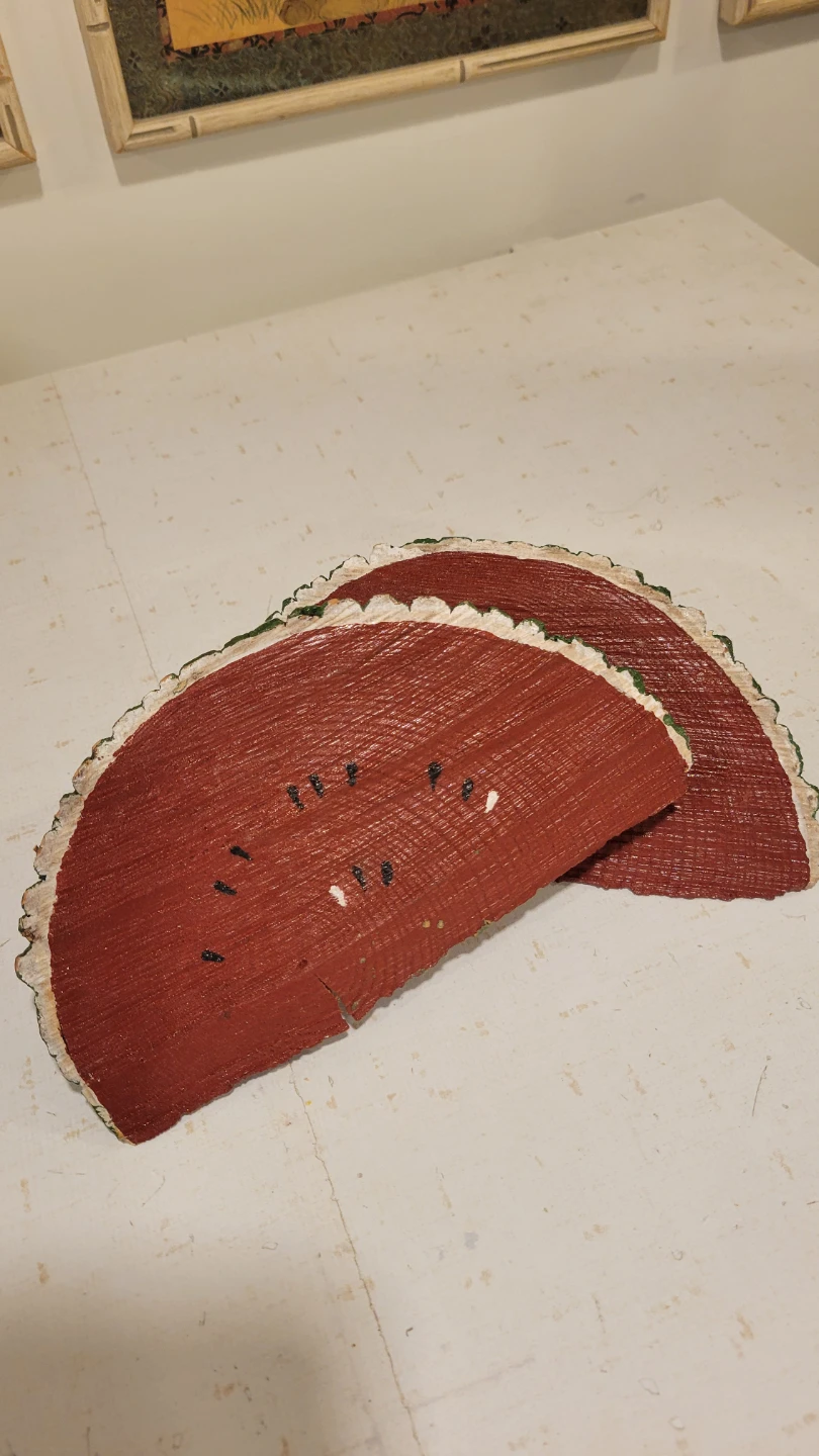 Farmhouse Handmade Wood Watermelon Slices. Cottage. Folk Art - photo 5