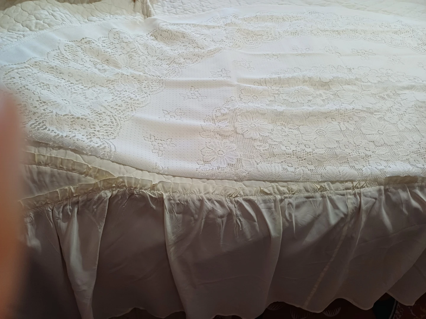 White Lace Tablecloth/Bedspread - photo 3