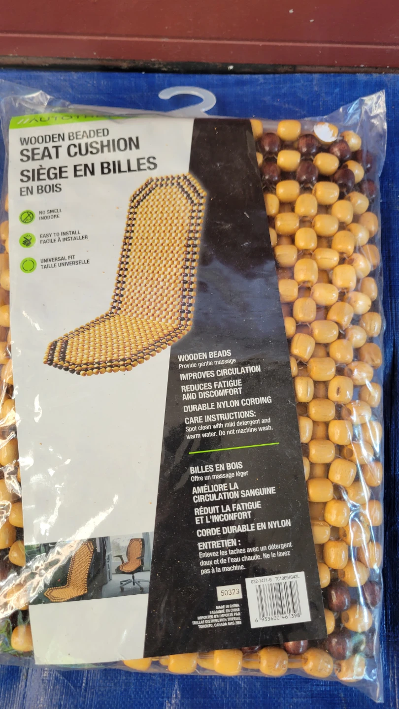 2-Auto XS Wooden Beaded Seat Cushion brand new