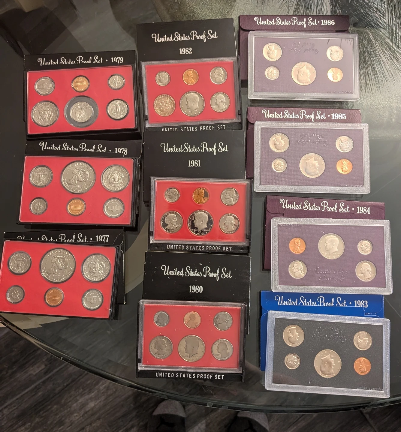 Proof Set U.S. Mint 10 years 1977-1986