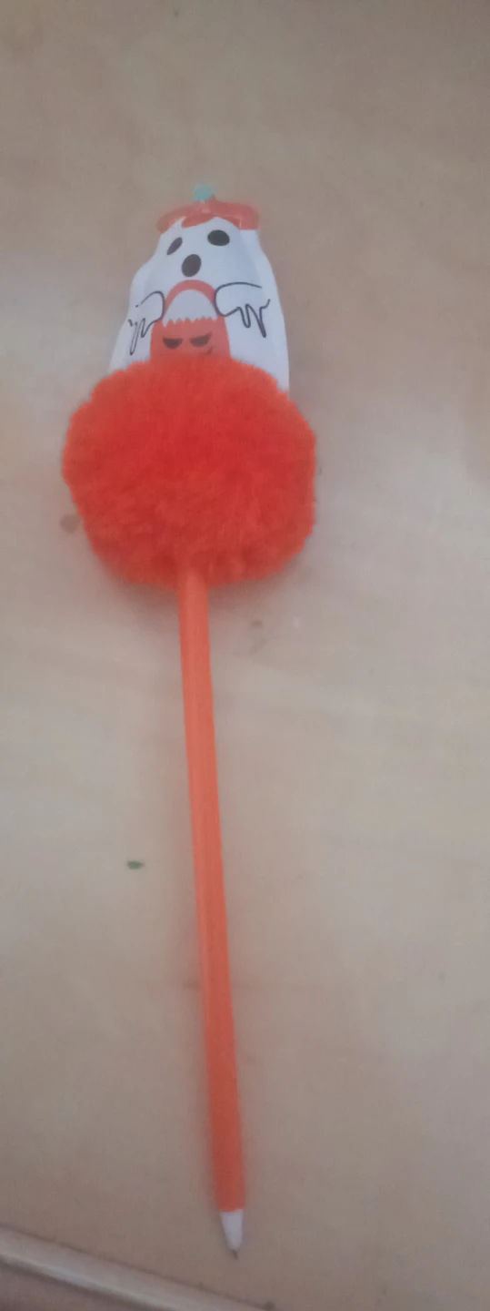 Halloween Ghost Pom Pom Pen